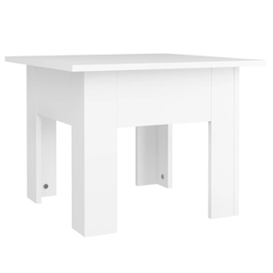 vidaXL 21.7&quot Square Engineered Wood Matte Coffee Table in White
