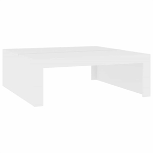 vidaXL 39.4&quot Square Engineered Wood Low Profile Coffee Table in White
