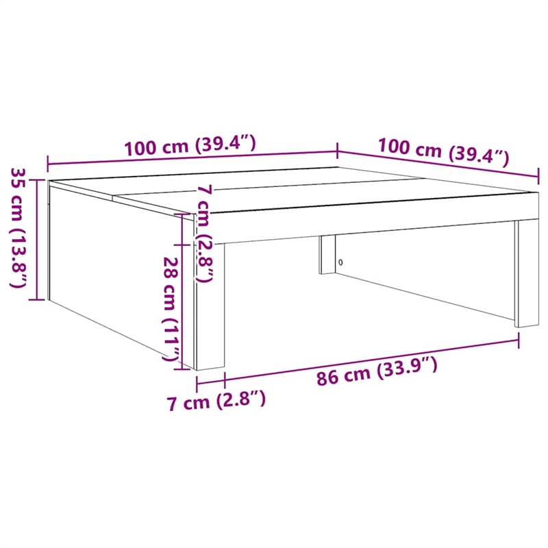 vidaXL 39.4