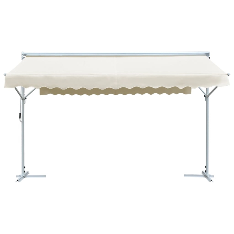 vidaXL Awning with PU Coating and Powder-Coated Steel in Cream