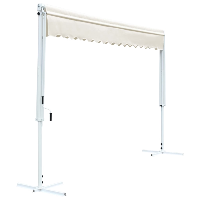vidaXL Awning with PU Coating and Powder-Coated Steel in Cream