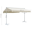 vidaXL Awning with PU Coating and Powder-Coated Steel in Cream