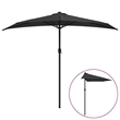 vidaXL Aluminum Balcony Umbrella in Black