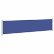 vidaXL Side Awning with Powder-Coated Steel in Blue and Grey