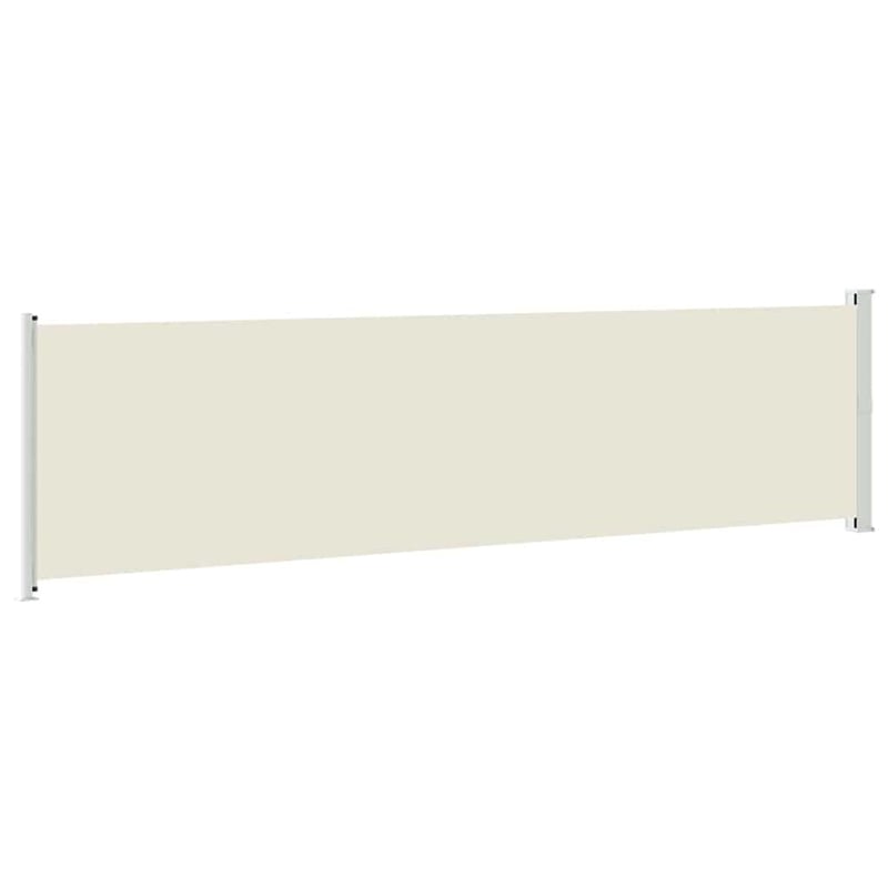 vidaXL Side Awning with Powder-Coated Steel in Cream