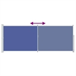 vidaXL Side Awning with PU Coating in Blue and Grey