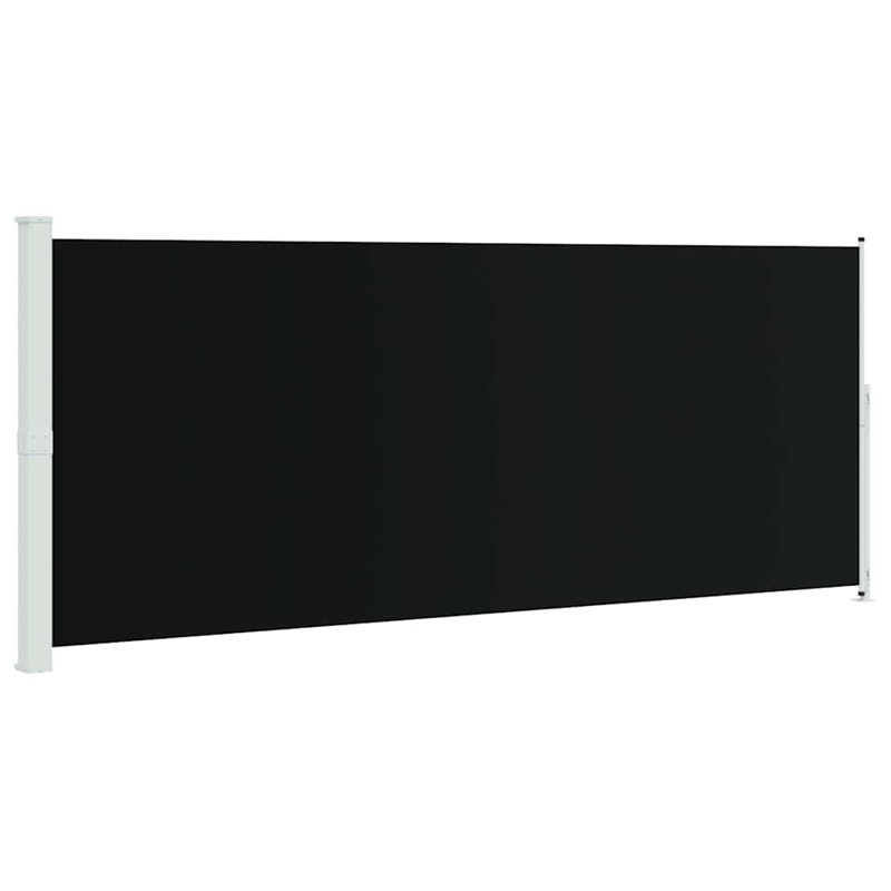 vidaXL Side Awning with PU Coating in Black and Grey