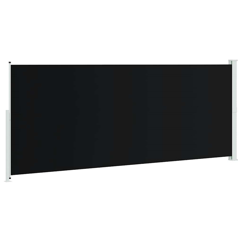 vidaXL Side Awning with PU Coating in Black and Grey