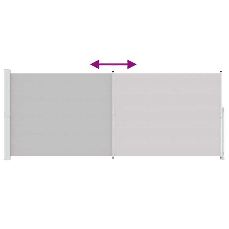 vidaXL Large Retractable Side Awning in Gray
