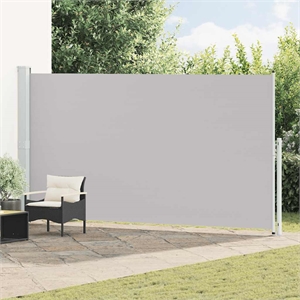 vidaXL Large Retractable Side Awning in Gray