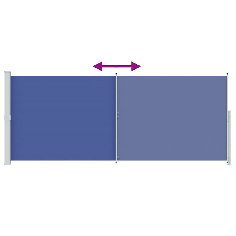 vidaXL Side Awning in Blue and Grey