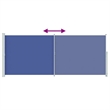 vidaXL Side Awning in Blue and Grey