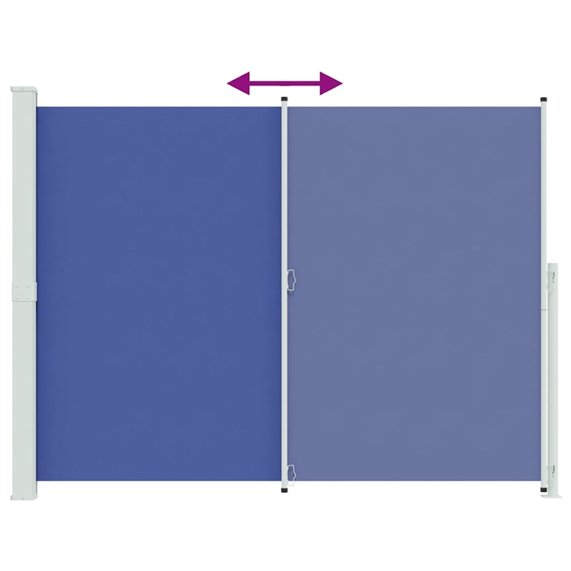 vidaXL Side Awning in Blue and Grey