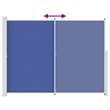 vidaXL Side Awning in Blue and Grey