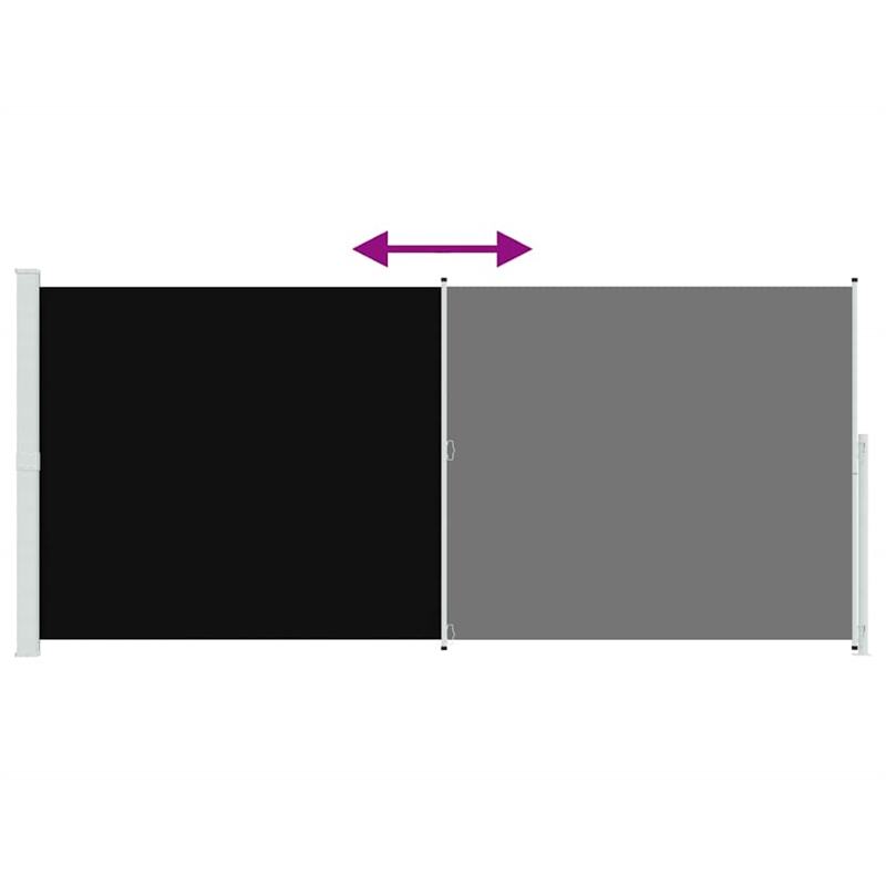 vidaXL Side Awning in Black and Grey