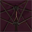vidaXL Aluminum Garden Parasol in Bordeaux Red and Dark Gray