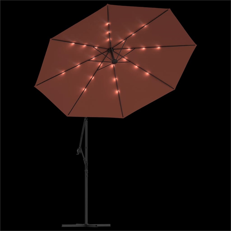 vidaXL Cantilever Garden Parasol in Terracotta