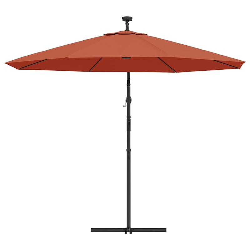 vidaXL Cantilever Garden Parasol in Terracotta