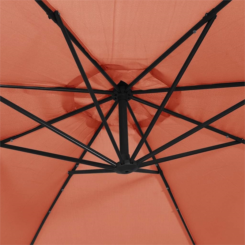 vidaXL Cantilever Garden Parasol in Terracotta