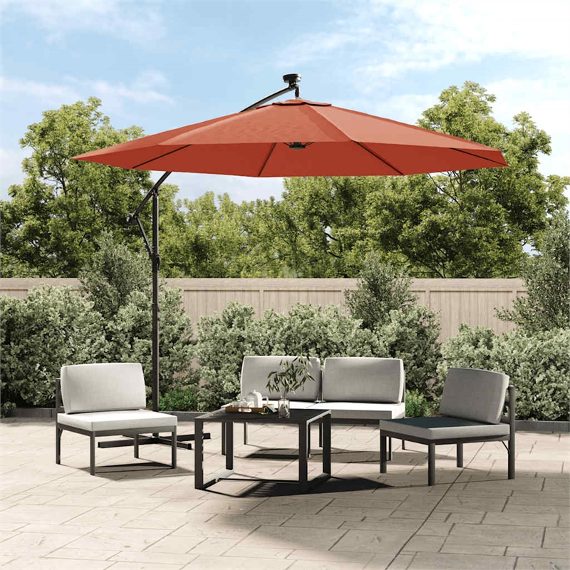 vidaXL Cantilever Garden Parasol in Terracotta