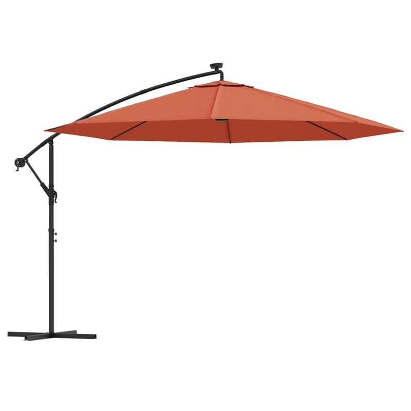 vidaXL Tiltable Cantilever Garden Parasol in Terracotta