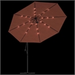 vidaXL Tiltable Cantilever Garden Parasol in Terracotta