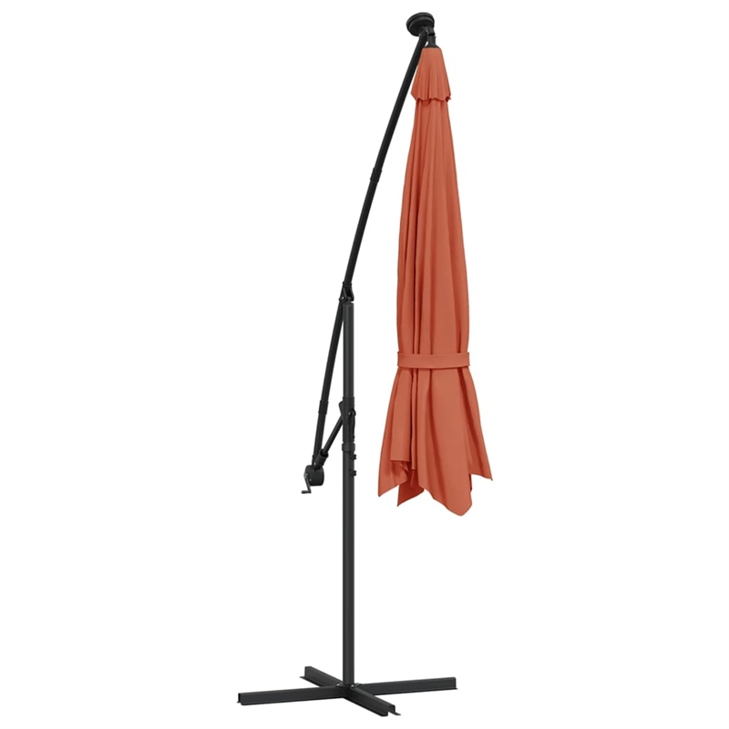 vidaXL Tiltable Cantilever Garden Parasol in Terracotta