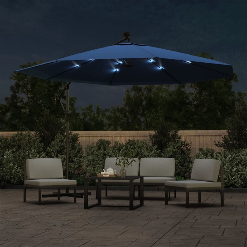 vidaXL Cantilever UV Protective Garden Parasol in Azure Blue