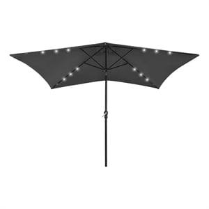 vidaXL Garden Parasol with Powder-Coated Steel in Dark Grey