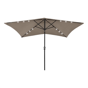 vidaXL Garden Parasol with Powder-Coated Steel in Taupe