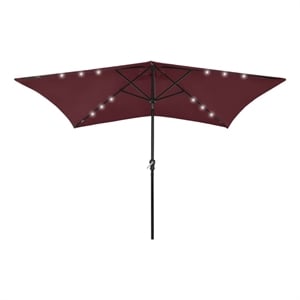 vidaXL Garden Parasol with Powder-Coated Steel in Bordeaux Red