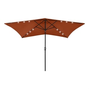 vidaXL Garden Parasol with Powder-Coated Steel in Terracotta