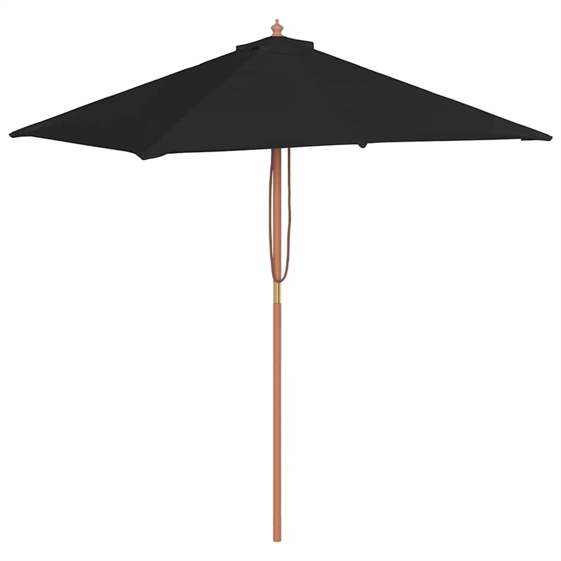 vidaXL Garden Parasol Laminated Bamboo in Black