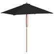 vidaXL Garden Parasol Laminated Bamboo in Black