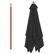 vidaXL Garden Parasol Laminated Bamboo in Black