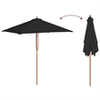 vidaXL Garden Parasol Laminated Bamboo in Black