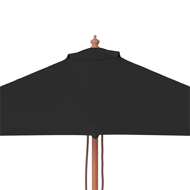 vidaXL Garden Parasol Laminated Bamboo in Black