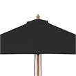 vidaXL Garden Parasol Laminated Bamboo in Black