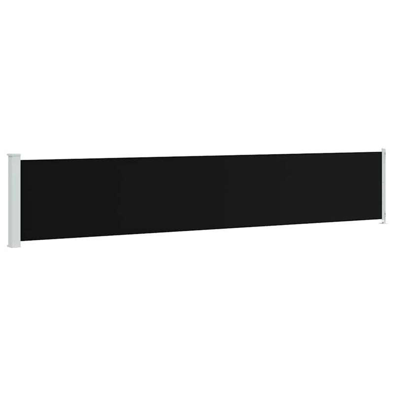 vidaXL Side Awning with Powder-coated Steel in Black