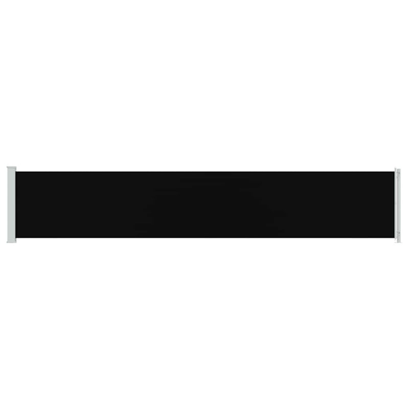 vidaXL Side Awning with Powder-coated Steel in Black
