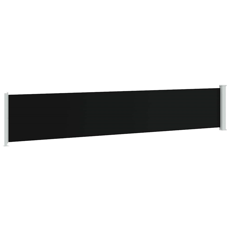 vidaXL Side Awning with Powder-coated Steel in Black