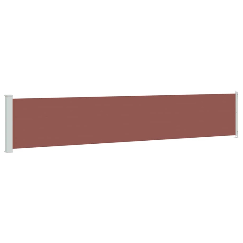 vidaXL Side Awning with Powder-coated Steel and PU coating in Brown