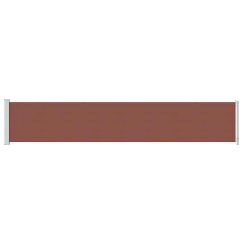 vidaXL Side Awning with Powder-coated Steel and PU coating in Brown