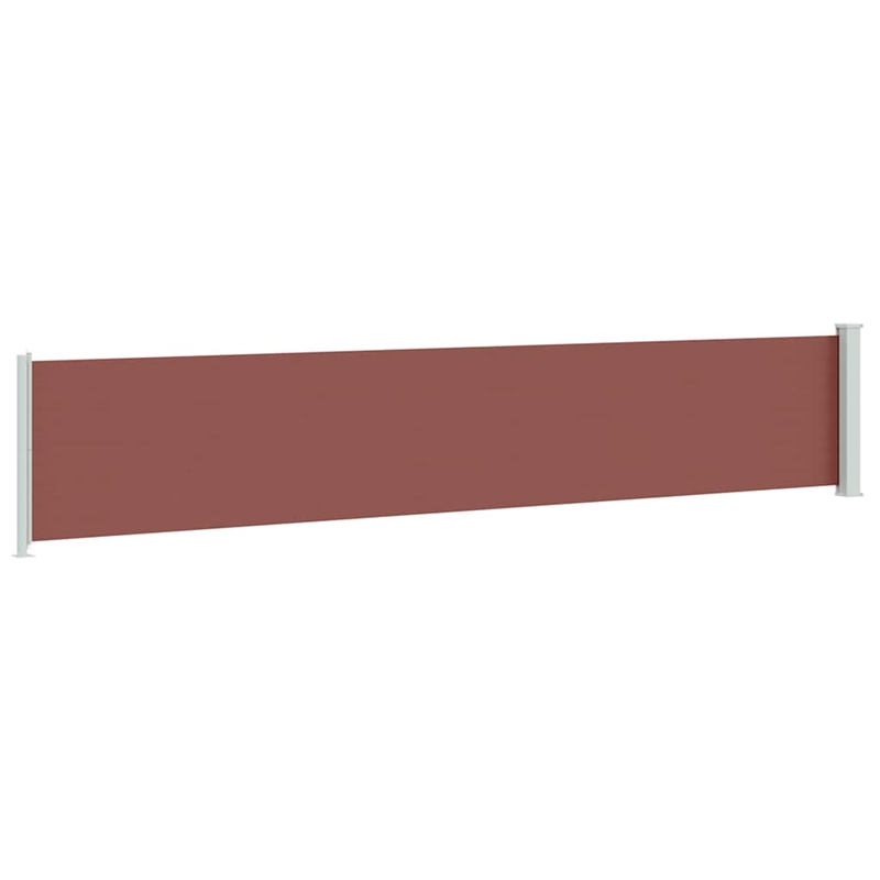 vidaXL Side Awning with Powder-coated Steel and PU coating in Brown