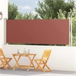 vidaXL Side Awning with Powder-coated Steel and PU coating in Brown