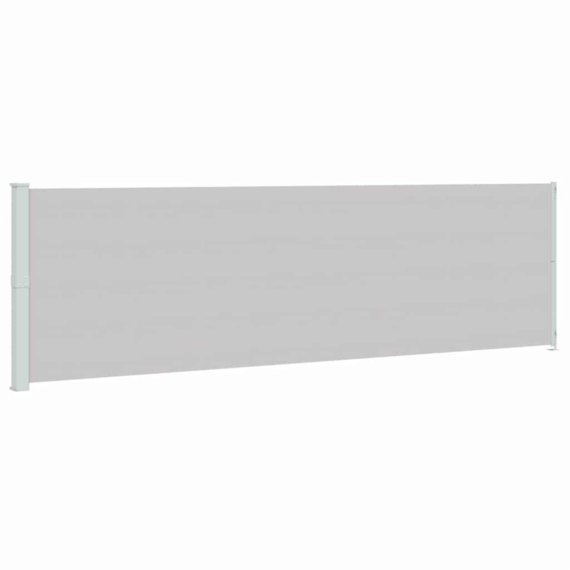 vidaXL Side Awning with Powder-Coated Steel and PU coating in Grey