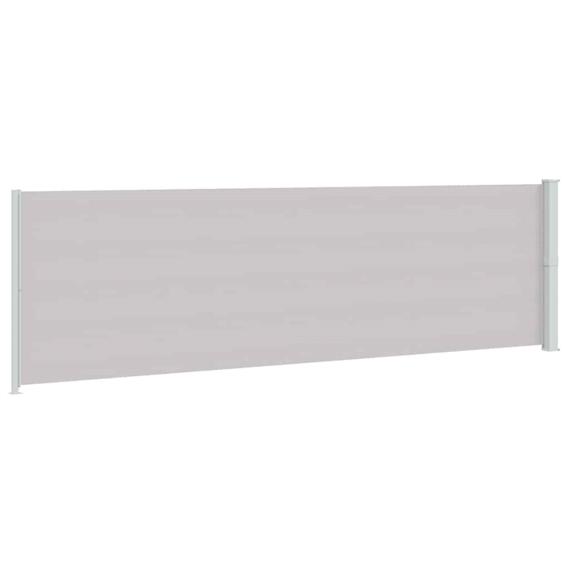 vidaXL Side Awning with Powder-Coated Steel and PU coating in Grey