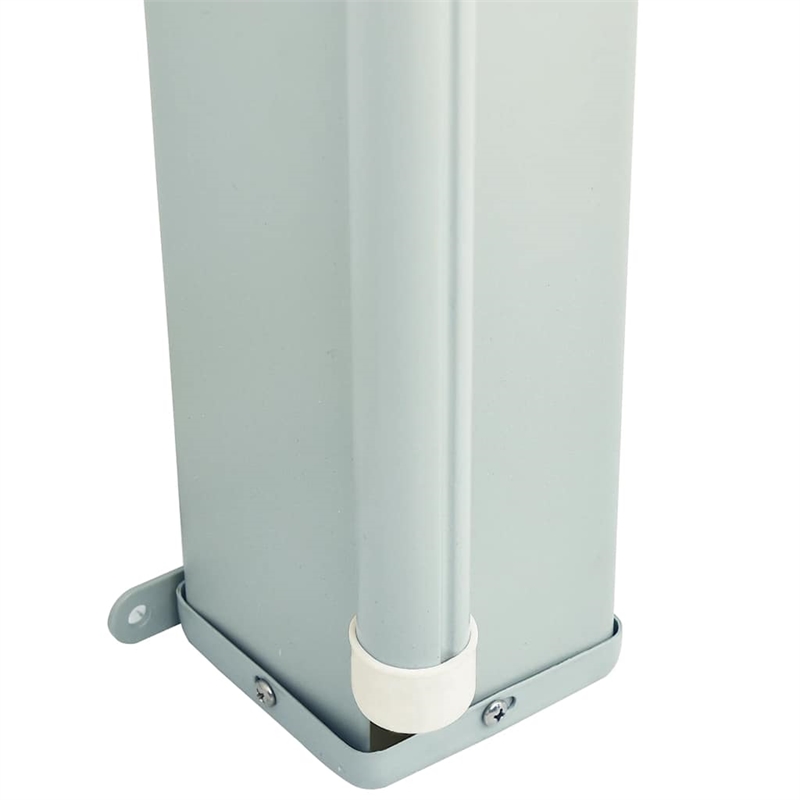 vidaXL Side Awning with Powder-Coated Steel and PU coating in Grey