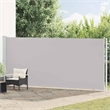 vidaXL Side Awning with Powder-Coated Steel and PU coating in Grey