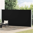vidaXL Side Awning with Powder-coated Steel and PU Coating in Black